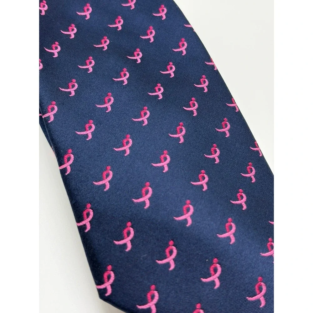 Knots For Hope, Susan G Komen, Breast Cancer Awareness, Mens 100% Silk Tie